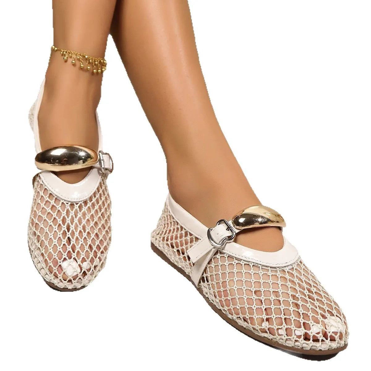 Elegant Mesh Ballet Shoes for Women – Comfortable Slip-On Flats