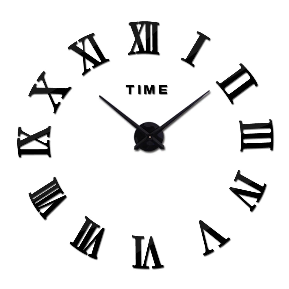 Contemporary Quartz Wall Clock – Stylish Living Room Timepiece with 3D Effect