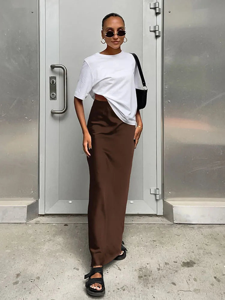 Chic Black Trumpet Skirt – Spring & Summer Elegant Office Attire for Ladies