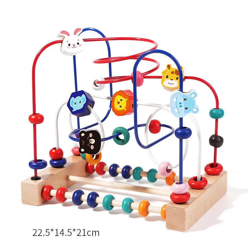 Colourful Wooden Bead Maze – Fun Learning Toy for Curious Toddlers