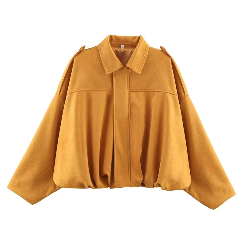 Fashionable Women’s Bomber Jacket – Casual Vintage Style Tops