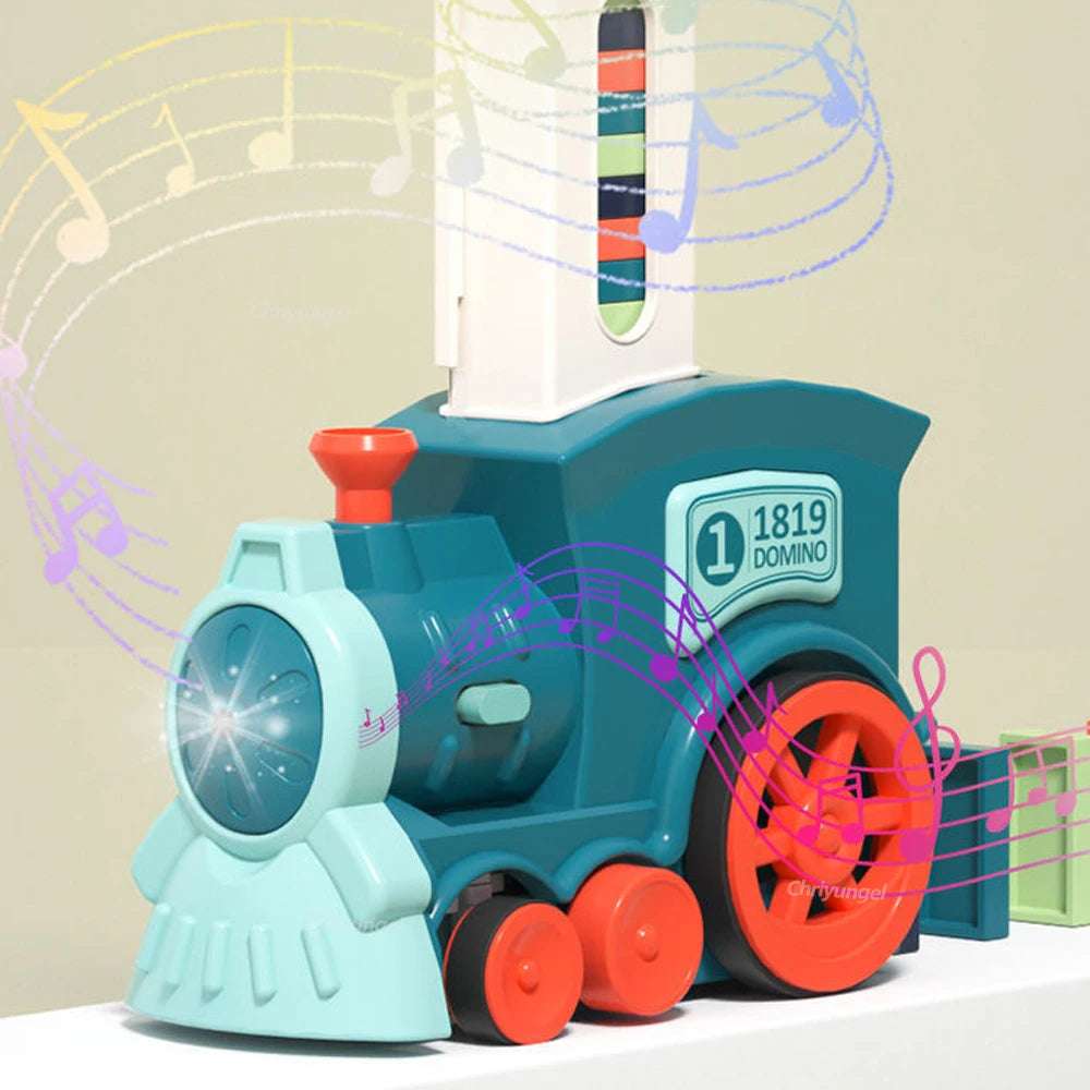 Automatic Domino Train Set – Colourful Bricks & Educational Fun for Kids