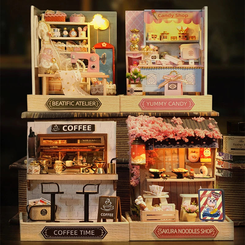 Build-Your-Own Mini Home – Wooden Craft Dollhouse for Decoration & Play