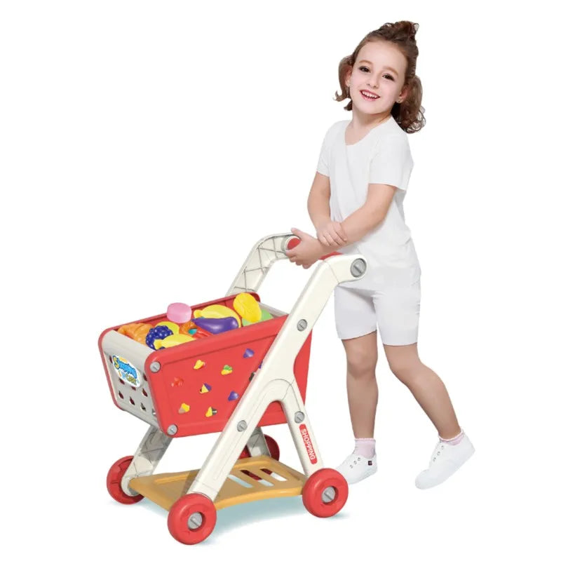 Toddler Role Play Shopping Cart – Educational Toy for Boys & Girls