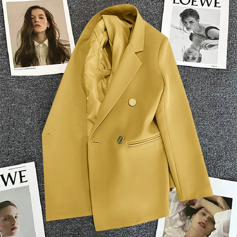 Women’s Elegant Single-Button Blazer – Slim Fit Office Jacket