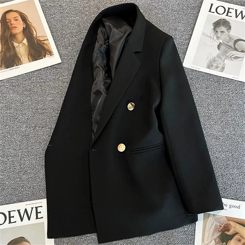 Women’s Elegant Single-Button Blazer – Slim Fit Office Jacket