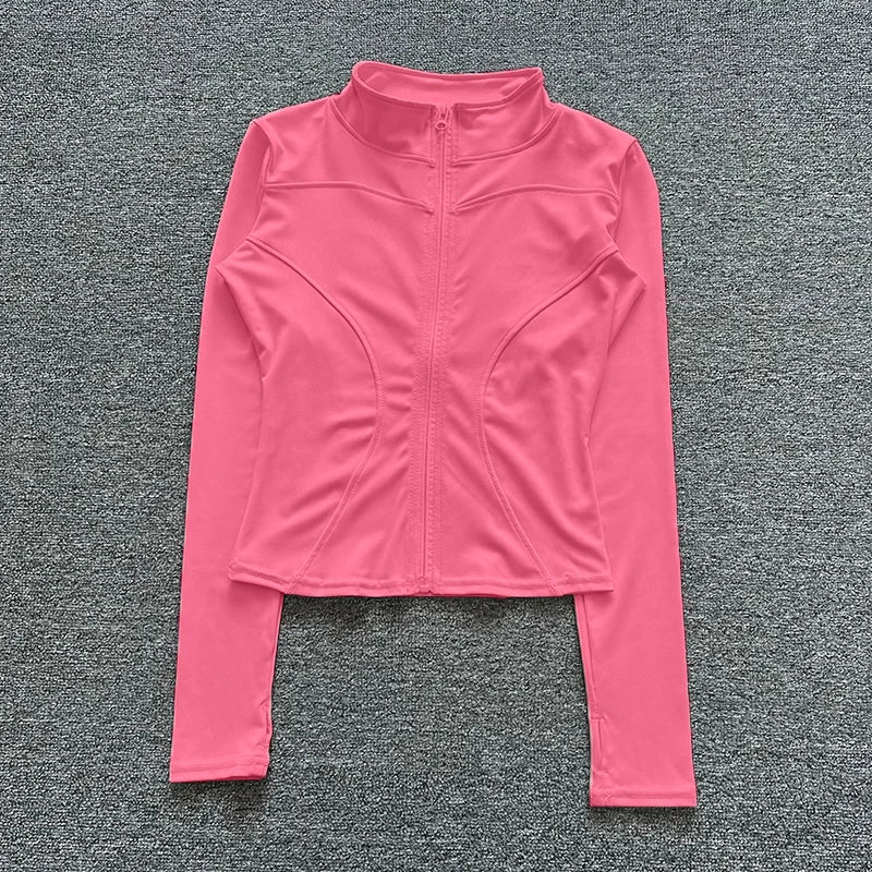 Women’s Long Sleeve Sports Jacket – Gym & Yoga Training Wear