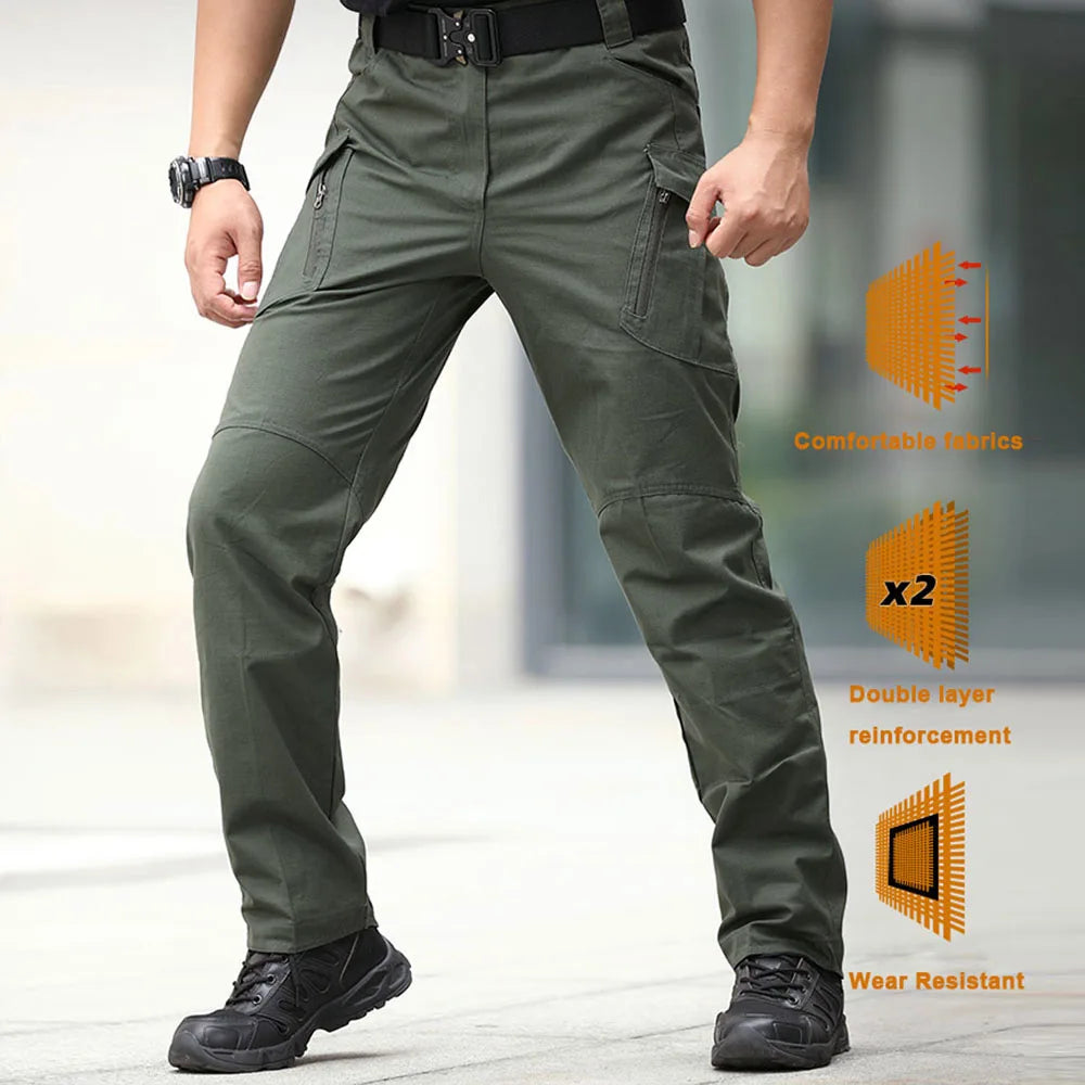 Men’s Tactical Cargo Trousers – Camouflage Hiking & Outdoor Multi-Pocket Pants