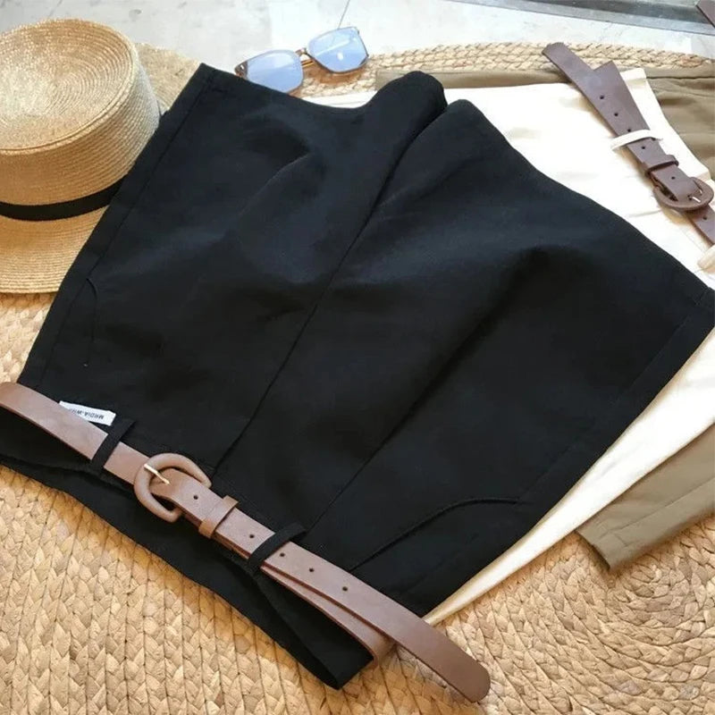 Women’s Wide-Leg Cotton Shorts – Summer Casual Elegance