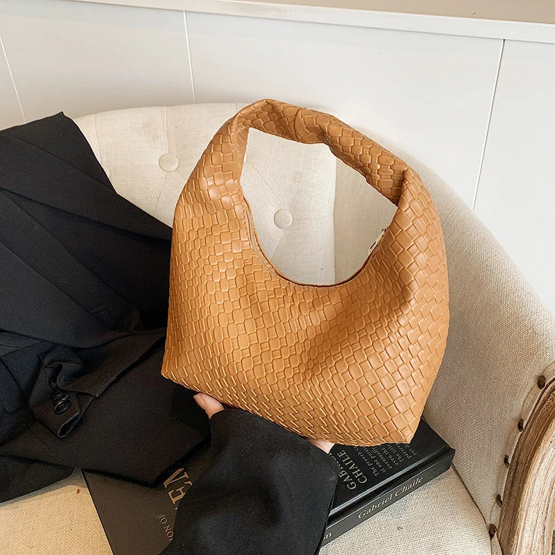 Fashion Top-Handle PU Leather Bag – Small Daily Hobo Style for Women