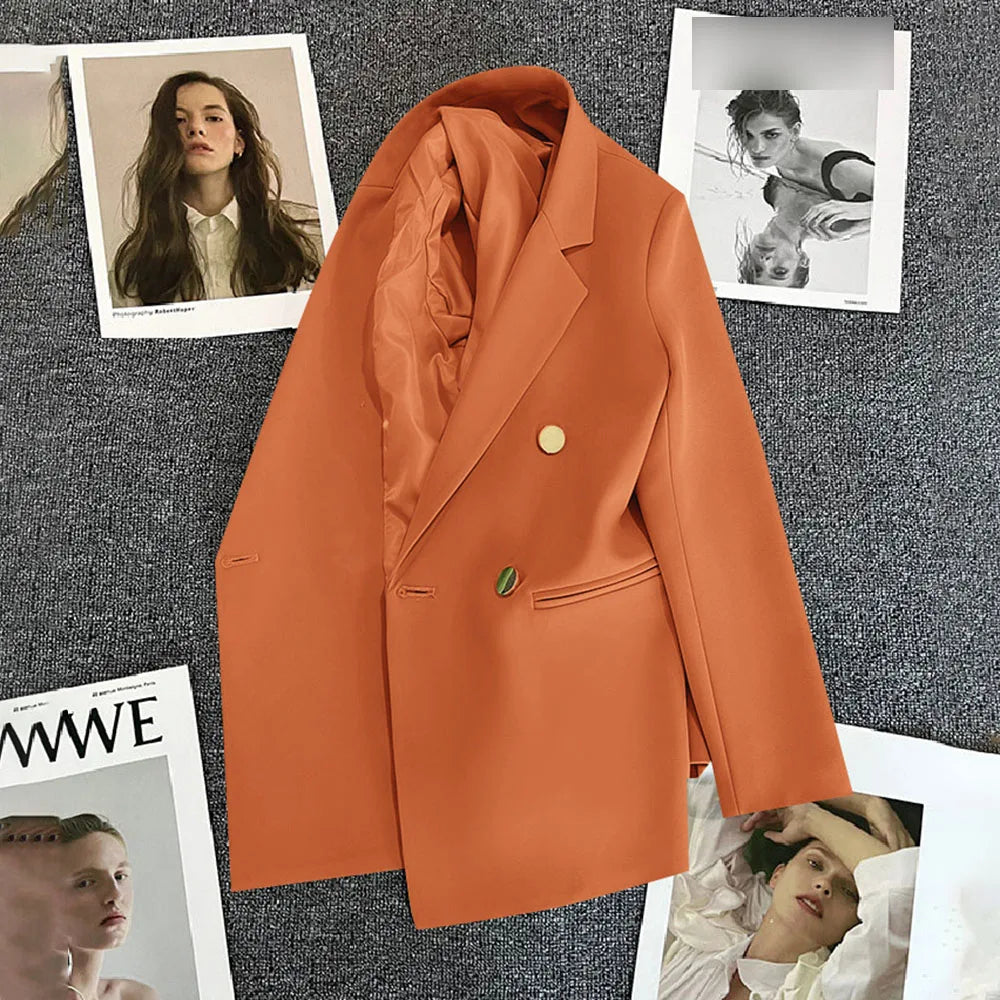 Women’s Elegant Single-Button Blazer – Slim Fit Office Jacket