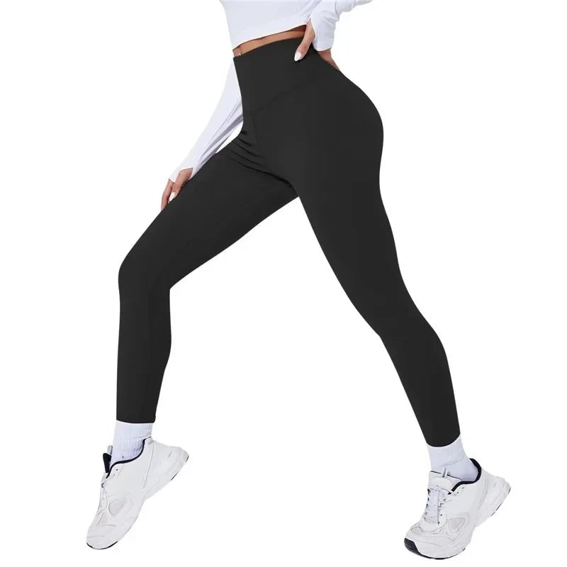 Women’s High Waist Yoga Leggings – Push-Up Gym & Running Tights
