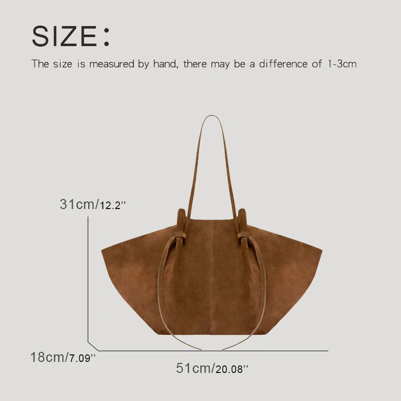 Custom Initials Faux Suede Tote Bag