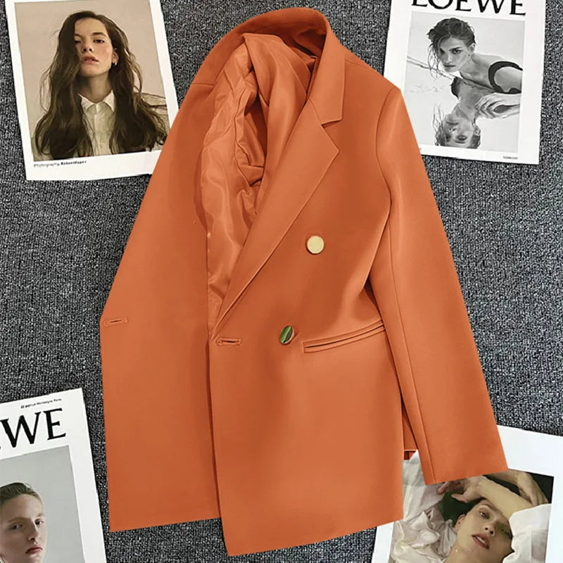 Women’s Elegant Single-Button Blazer – Slim Fit Office Jacket
