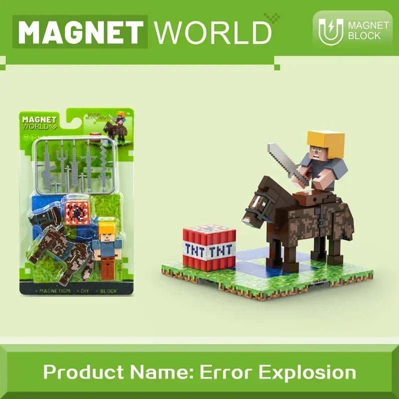 Magnetic Building Block Set with Baseplate