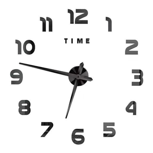 Contemporary Quartz Wall Clock – Stylish Living Room Timepiece with 3D Effect