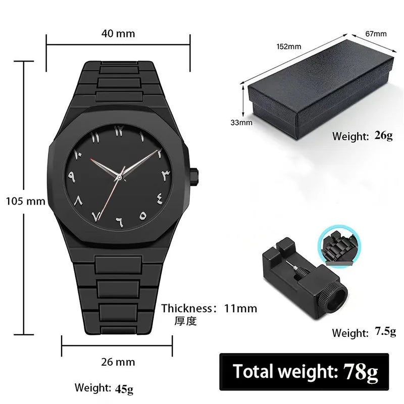 Men’s Sporty Business Watch – Simple Design with Plastic Strap & Water Resistance