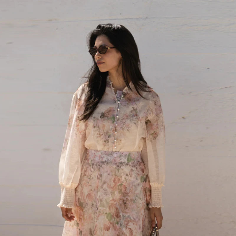 Stylish Long Skirt & Blouse Set – Sophisticated Women’s Party Wear