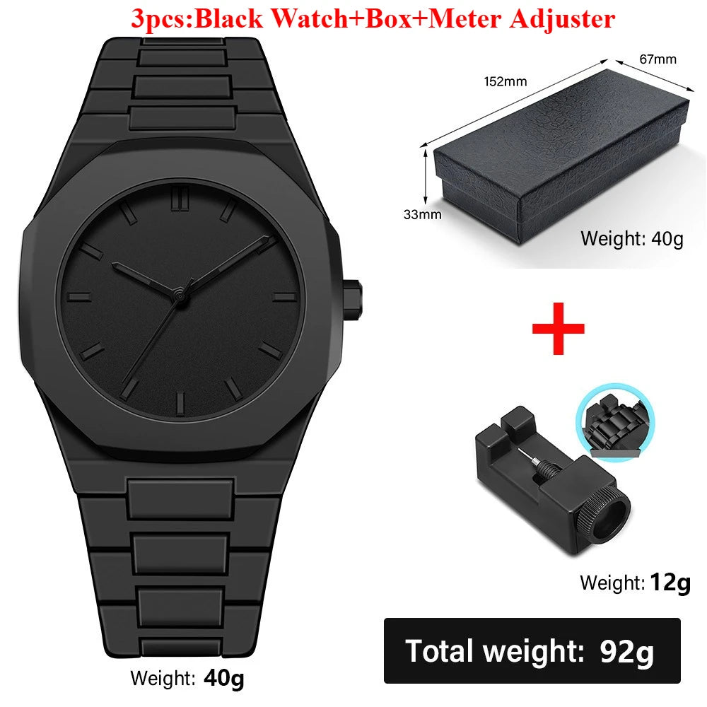 Men’s Sporty Business Watch – Simple Design with Plastic Strap & Water Resistance