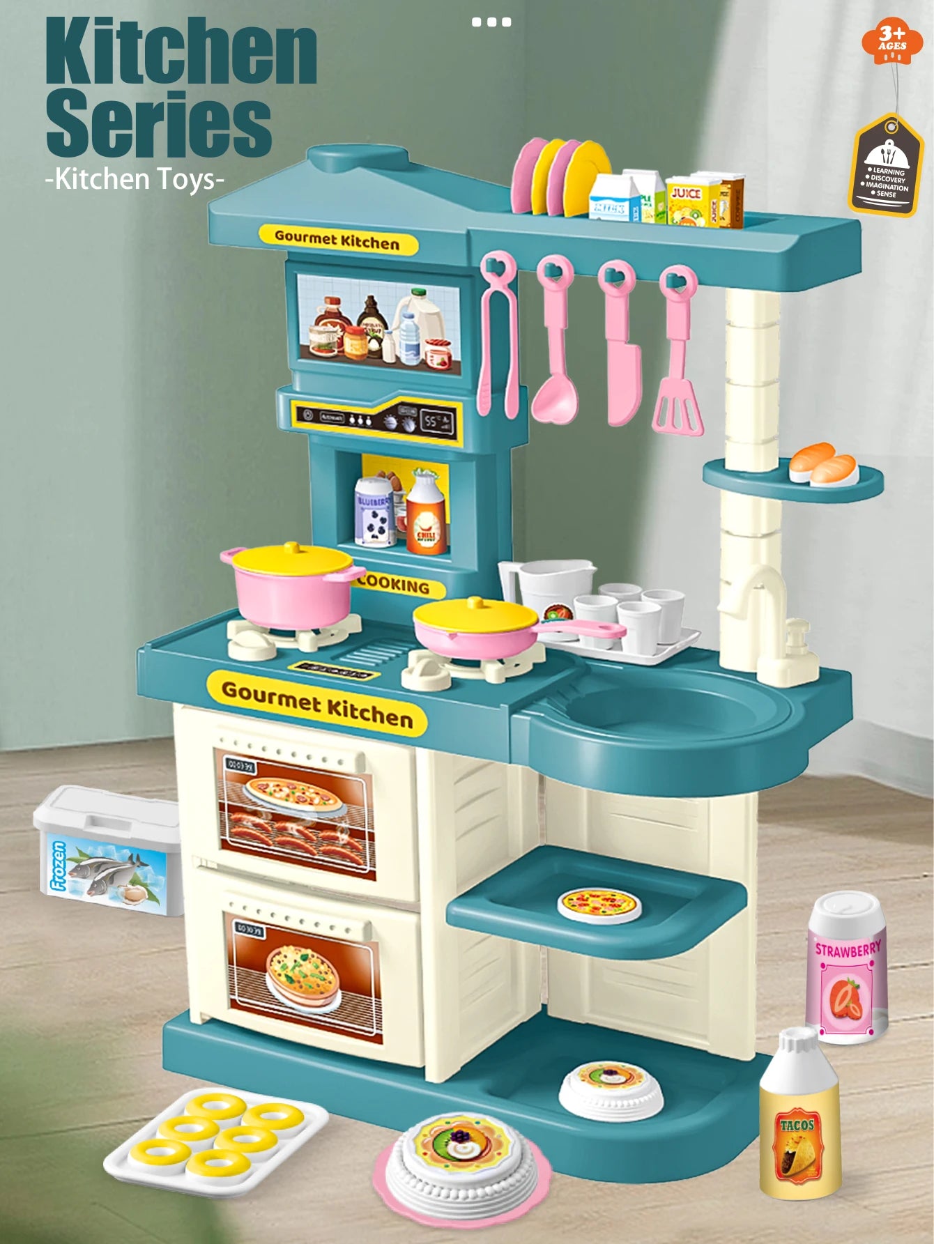 Mini Kitchen Playset – Pots, Pans & Food Toys for Creative Play