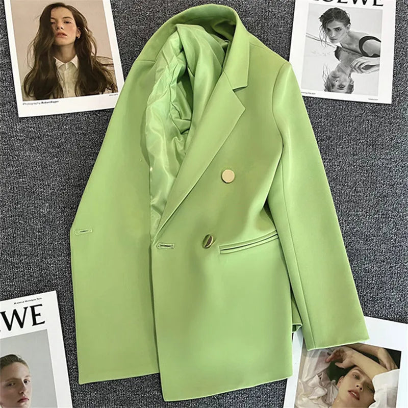 Women’s Elegant Single-Button Blazer – Slim Fit Office Jacket
