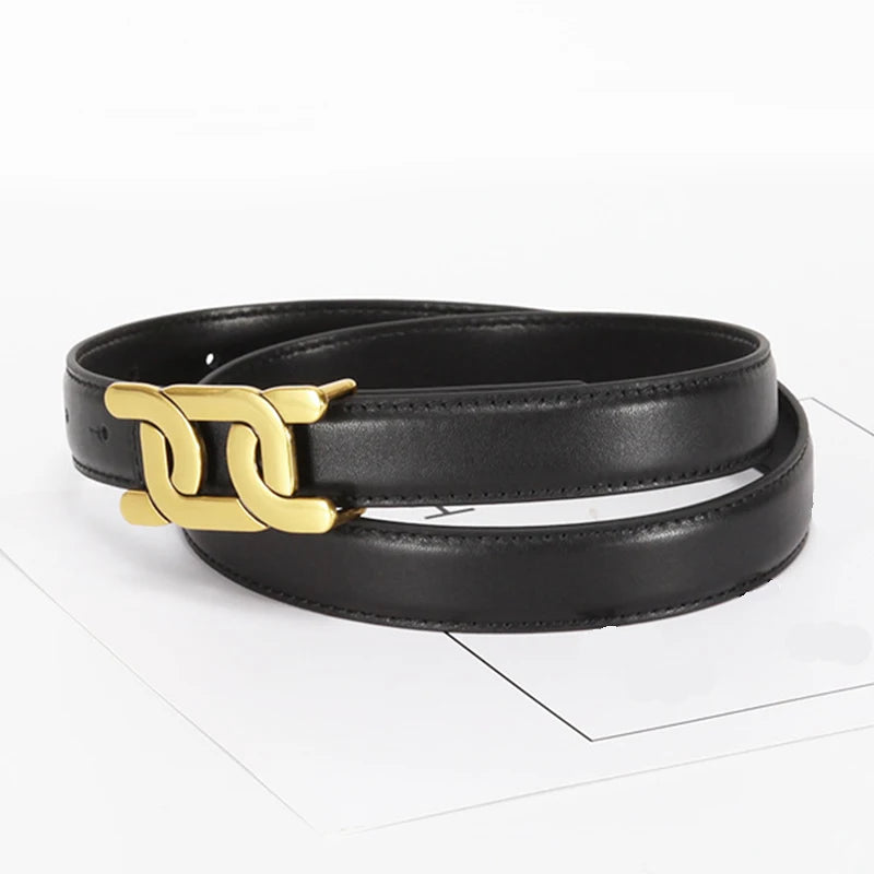 High-End Women’s Retro Belt with Alloy Buckle – Chic Everyday Style