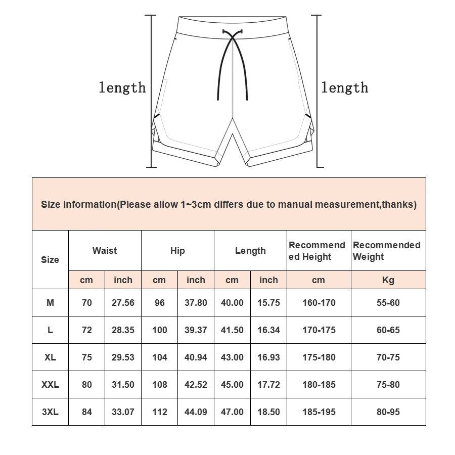 Men’s 2-in-1 Camo Running Shorts – Quick-Dry Gym & Fitness Training Wear