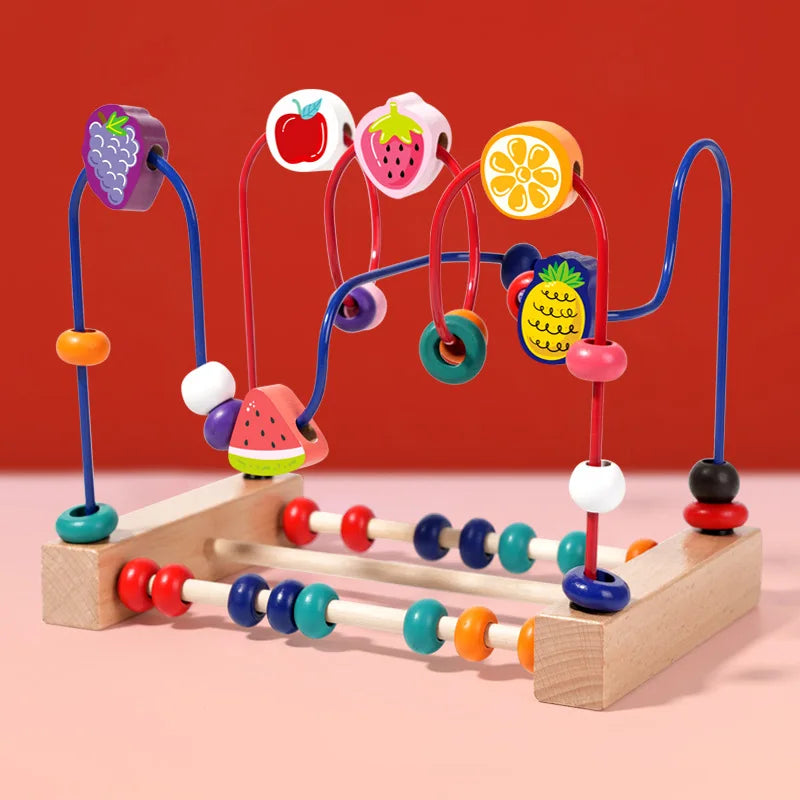 Colourful Wooden Bead Maze – Fun Learning Toy for Curious Toddlers
