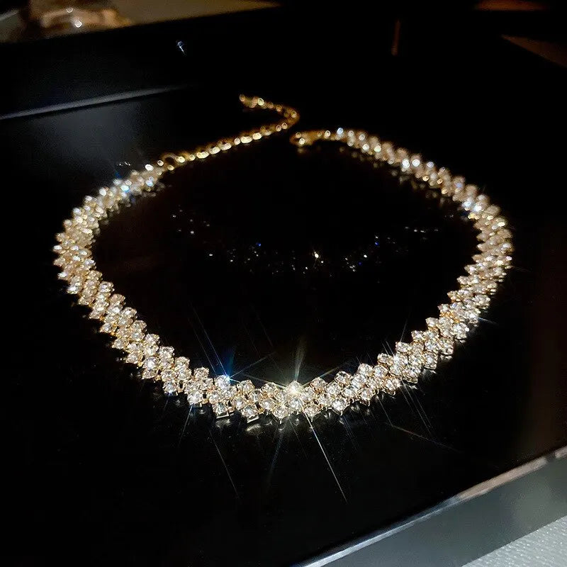 Shiny Full Rhinestone Choker