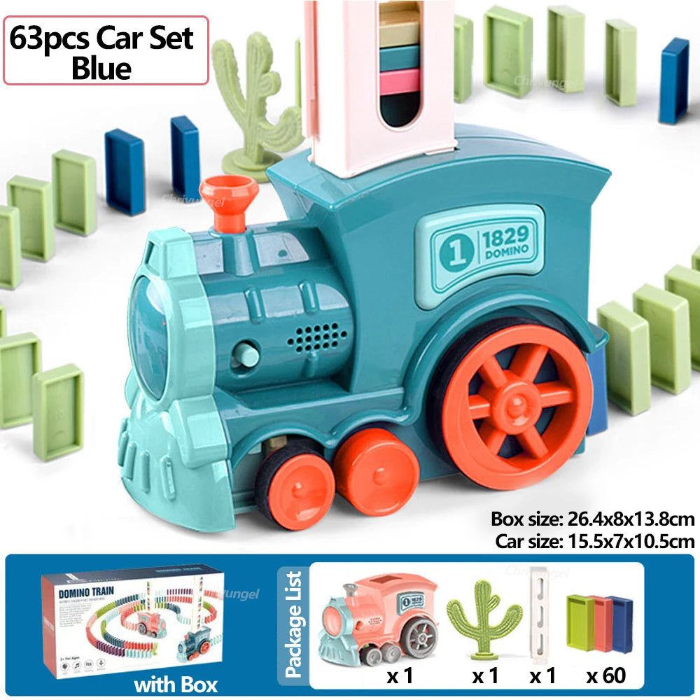 Automatic Domino Train Set – Colourful Bricks & Educational Fun for Kids