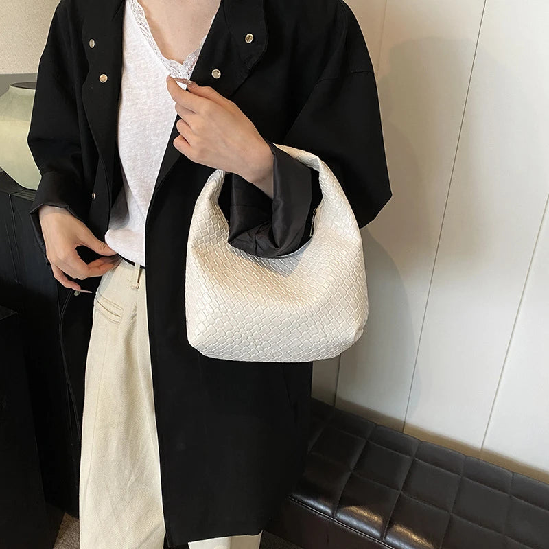 Fashion Top-Handle PU Leather Bag – Small Daily Hobo Style for Women
