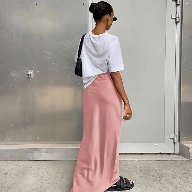 Chic Black Trumpet Skirt – Spring & Summer Elegant Office Attire for Ladies