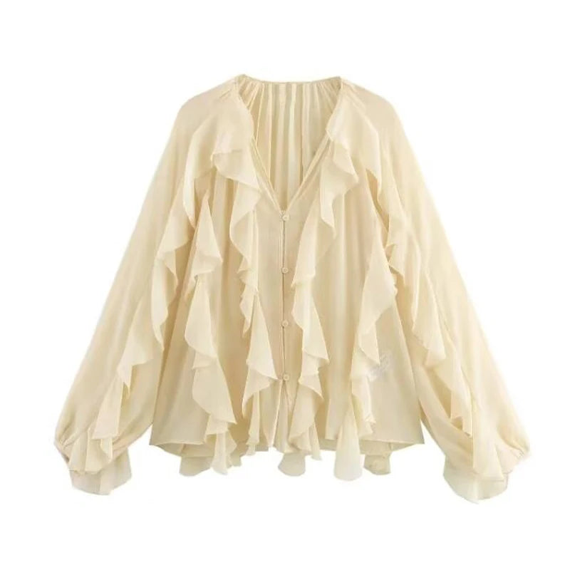 MUJER Ruffle Women’s Blouse