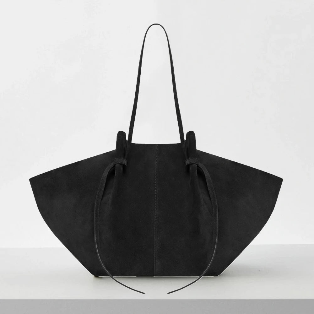 Custom Initials Faux Suede Tote Bag
