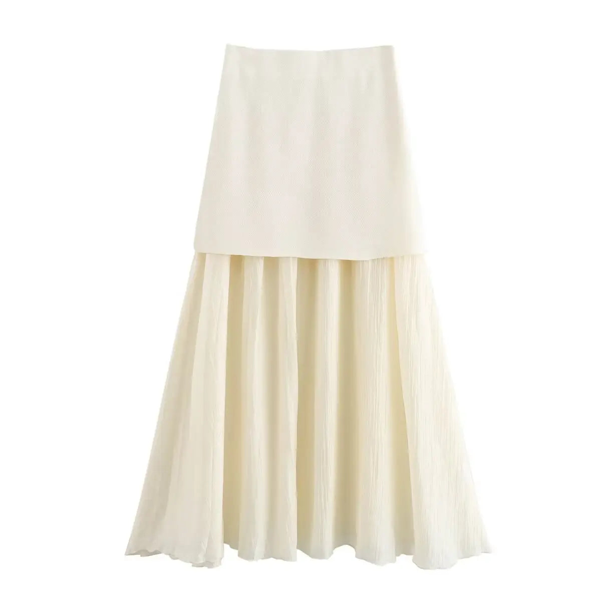 Women’s Knitted Skirt Set – Sleeveless V-Neck Vest & High Waist Long Skirt