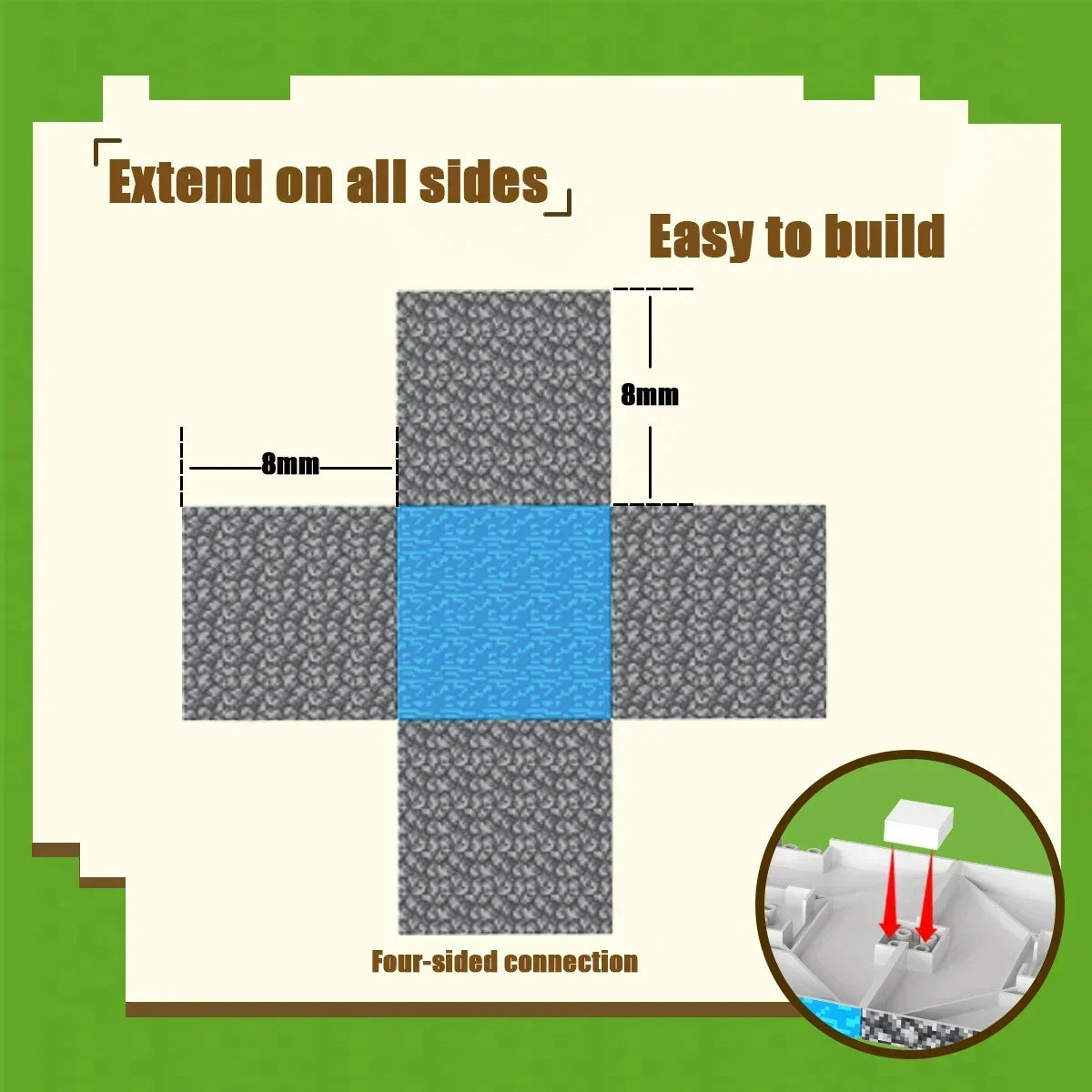 Magnetic Building Block Set with Baseplate