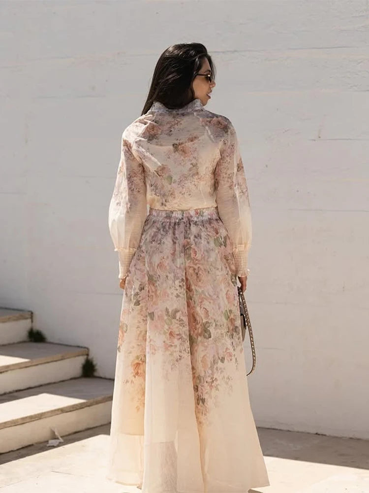 Stylish Long Skirt & Blouse Set – Sophisticated Women’s Party Wear