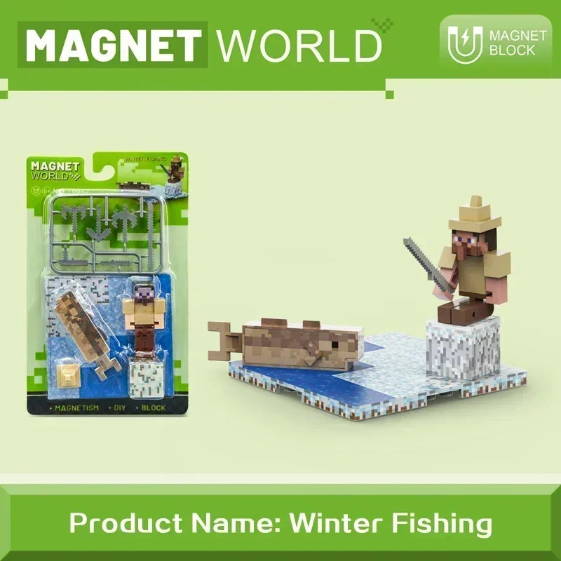 Magnetic Building Block Set with Baseplate