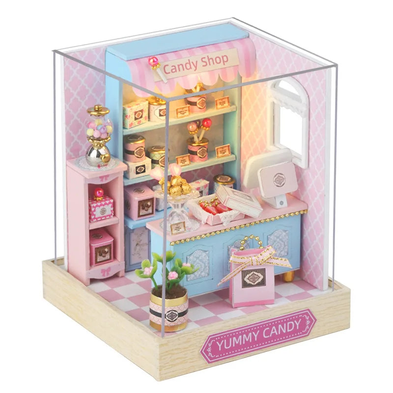 Build-Your-Own Mini Home – Wooden Craft Dollhouse for Decoration & Play