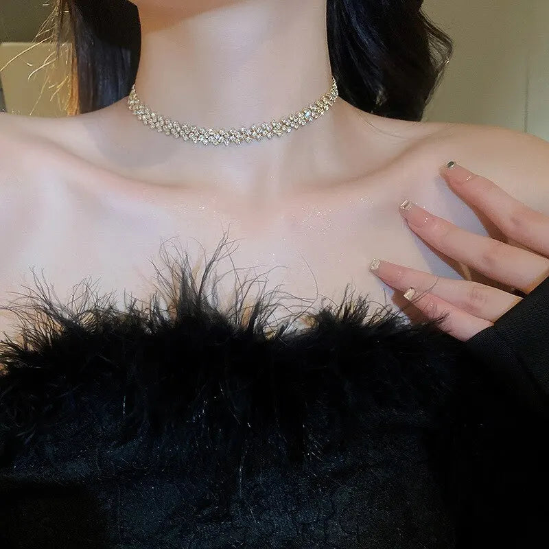 Shiny Full Rhinestone Choker