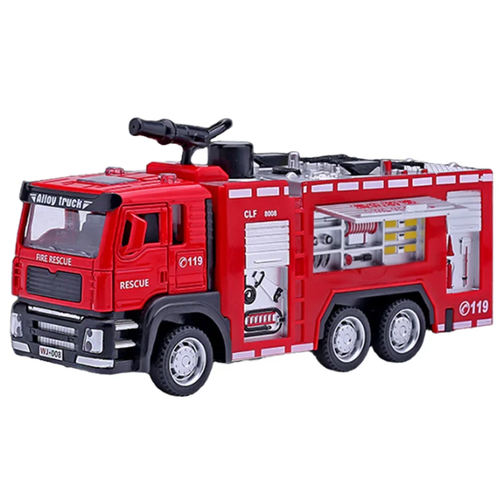 Pull‑Back Fire Truck Model 1:32 – Incendiary Rescue Vehicle with Siren & Light Effects