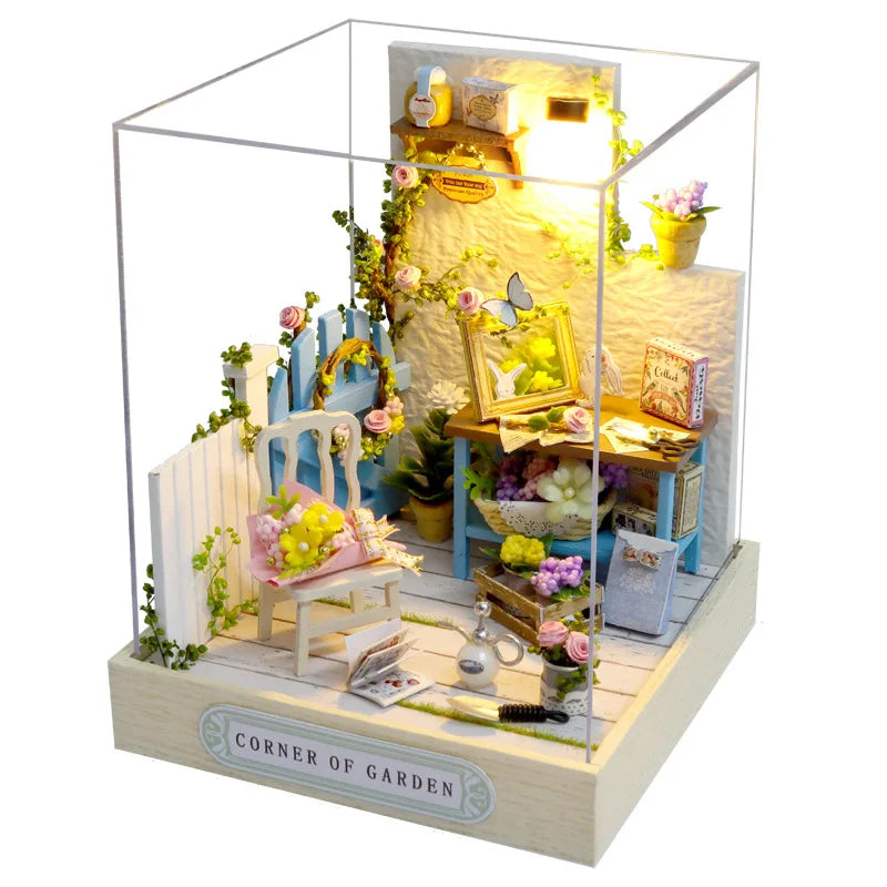 Build-Your-Own Mini Home – Wooden Craft Dollhouse for Decoration & Play