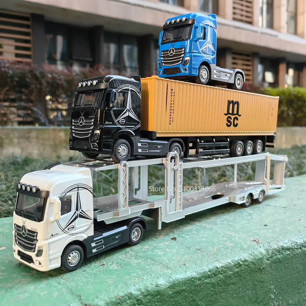 Large Alloy Transport Lorry Toy – Realistic Model for Boys
