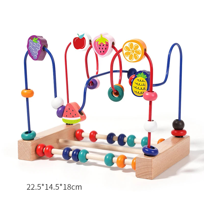 Colourful Wooden Bead Maze – Fun Learning Toy for Curious Toddlers
