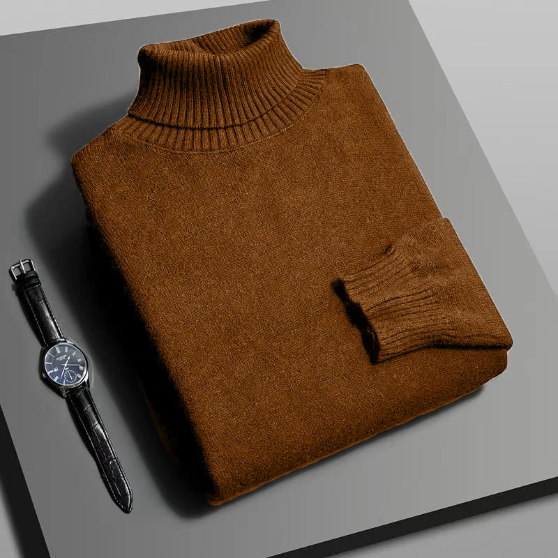 Men’s High-Quality Knitted Turtleneck – Slim Fit Pullover for Autumn Style