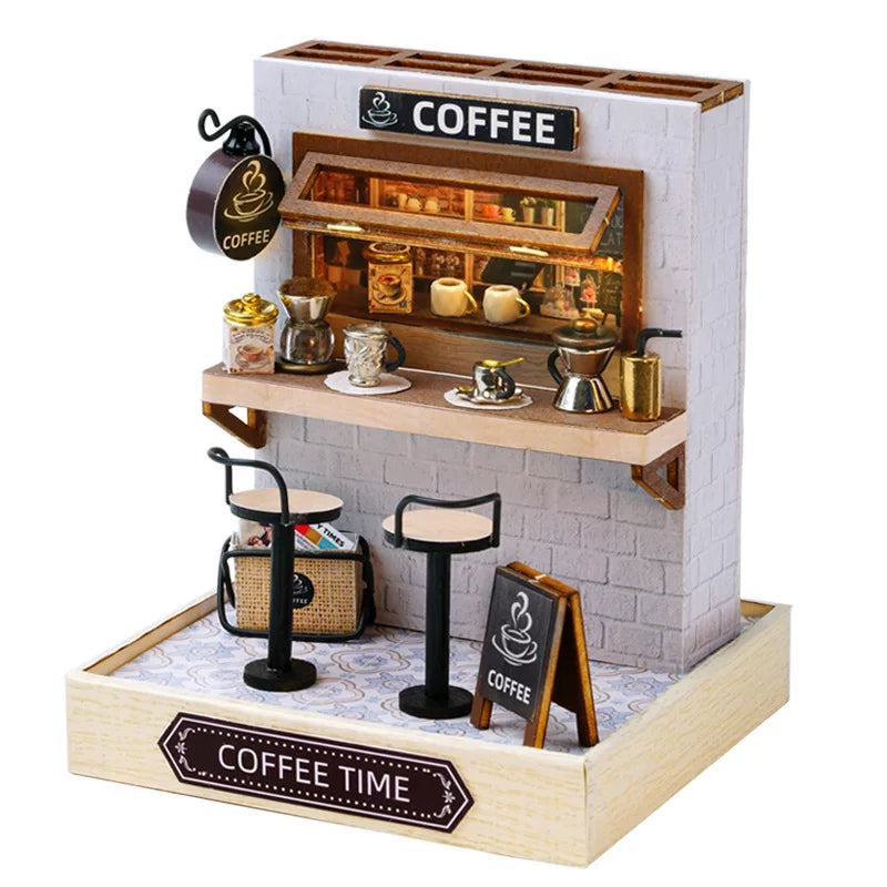 Build-Your-Own Mini Home – Wooden Craft Dollhouse for Decoration & Play