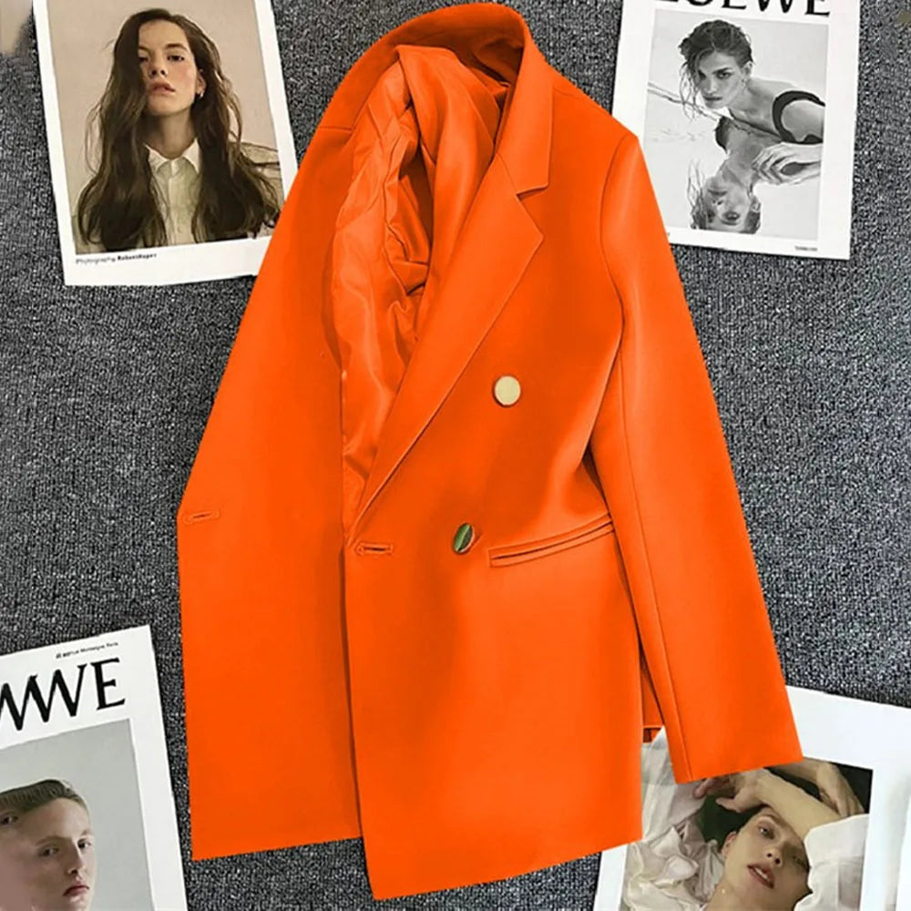 Women’s Elegant Single-Button Blazer – Slim Fit Office Jacket